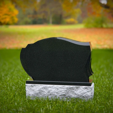 1746 - Elegante Lápida Conmemorativa con Borde Ondulado - Un Tributo Grácil