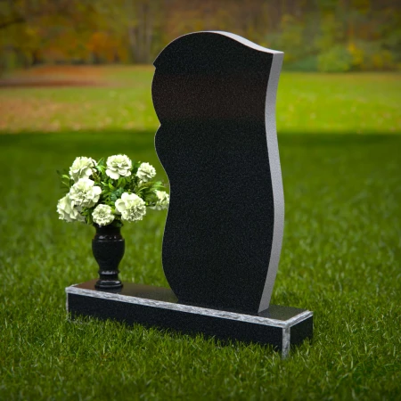 Modern wave design headstones with elegant detailing for tribute.