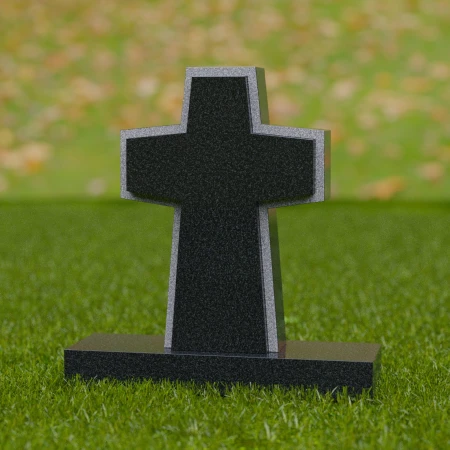 1688 - Classic Cross-Shaped Memorial Headstone – A Symbol of Faith and Remembrance