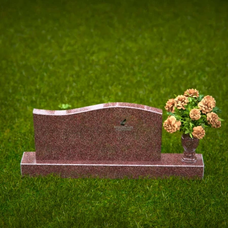 Beautiful headstones with wave design symbolizing life’s continuity.