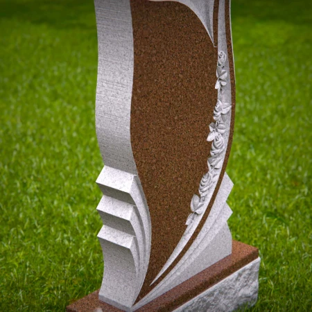 Nature’s beauty framed by sleek memorial design in headstone near me