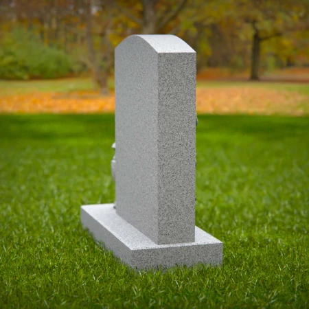 1918 - Upright Monument with Vertical Rose Carving