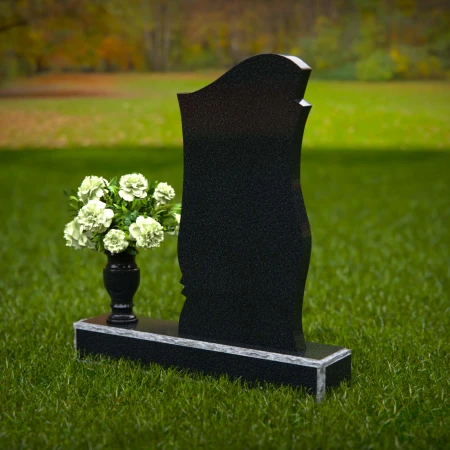 Elegant wave design headstones crafted for lasting remembrance.
