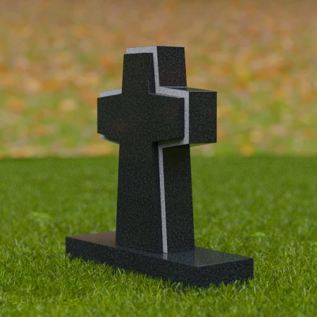 1688 - Classic Cross-Shaped Memorial Headstone – A Symbol of Faith and Remembrance