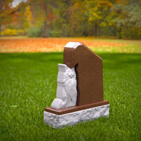 memorial tribute carved into monument with quiet angle for tombstones