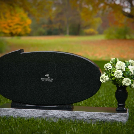 Oval granite headstones with timeless elegance for memorial tribute.