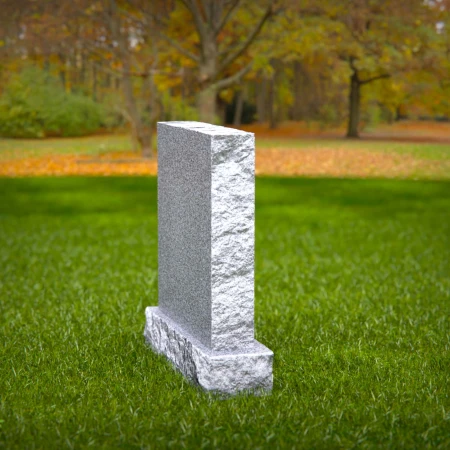 1836 - Traditional Upright Headstone with Central Cross and Floral Corner Engravings