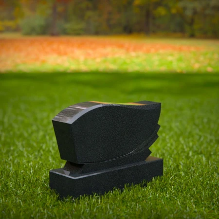 1942 - Modern Sloped Memorial Headstone – Elegant Tribute in Stone