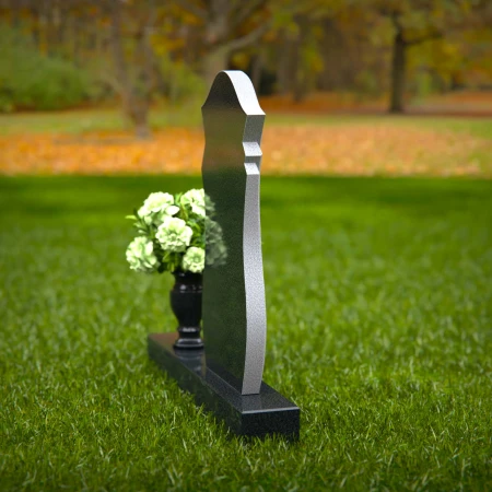 Elegant curved granite headstones crafted as a timeless memorial tribute.