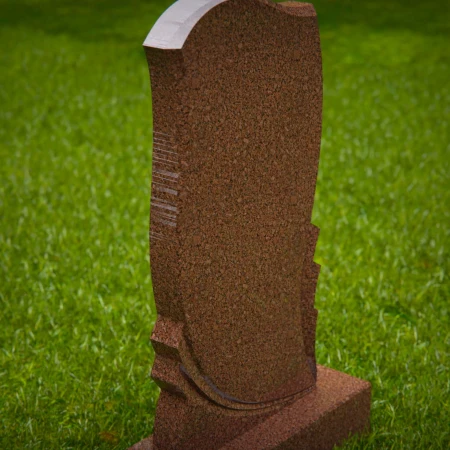 headstone featuring elegant contour for spiritual tribute for grave markers