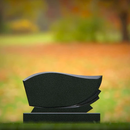 1942 - Modern Sloped Memorial Headstone – Elegant Tribute in Stone