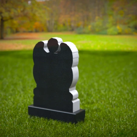 Angelic headstone near me designed with prayer and heart unity