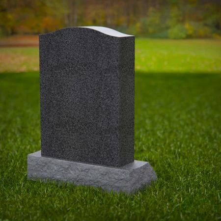 1917 - Upright Monument with Family Relief Carving in Peaceful Setting