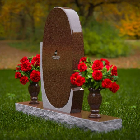 Elegant oval headstones honoring cherished memories and devotion.