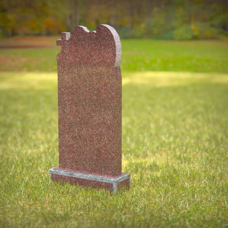 Aurora red granite angelic design headstone for memorials