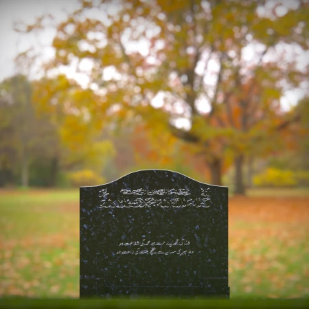 Twin-panel tombstones that honor unity and everlasting devotion