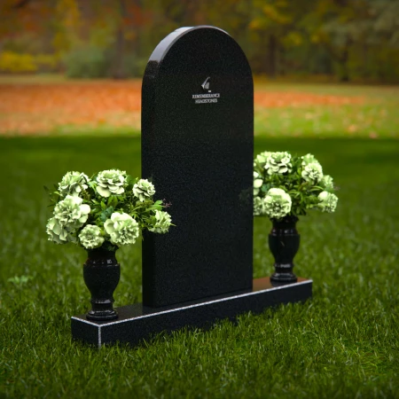 Elegant headstones with arched design symbolizing timeless memory.