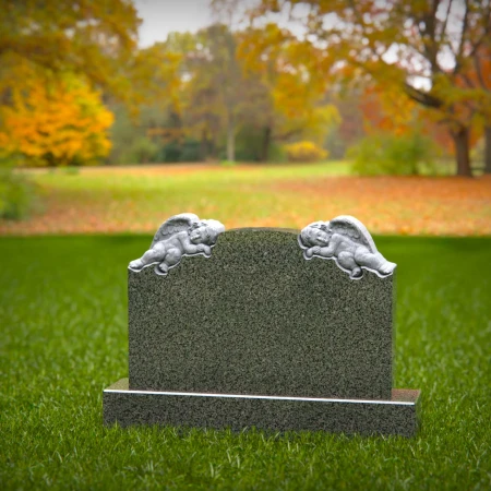 Soothing tombstones showing comfort in angelic symmetry