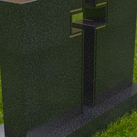 1696 - Doppeltes Denkmal Grabstein mit Kreuz Ausschnitt