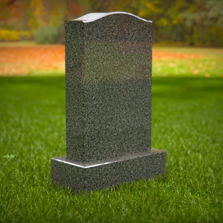 1772 - Elegant Upright Headstone with Natural Granite Finish