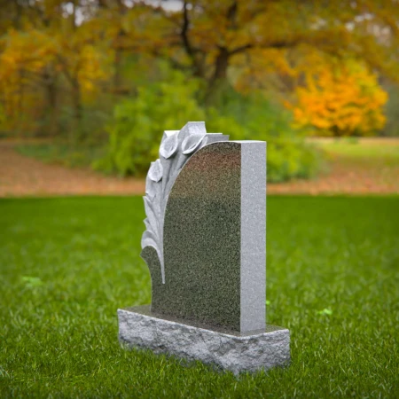 memorial with floral detail evoking calm remembrance for headstones