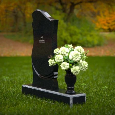 Elegant wave design headstones crafted for lasting remembrance.