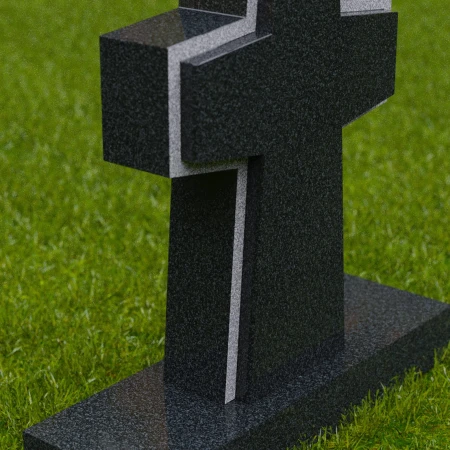 1688 - Classic Cross-Shaped Memorial Headstone – A Symbol of Faith and Remembrance