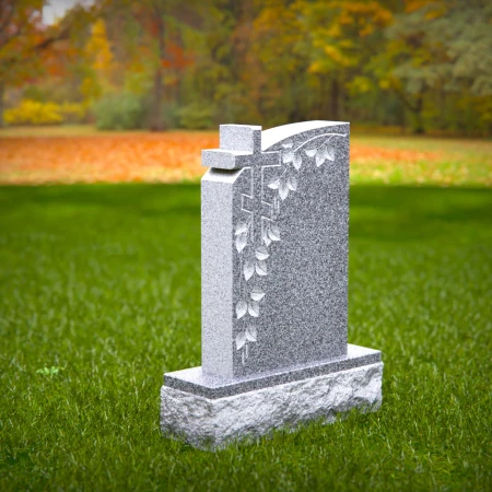 Faithful tribute with organic vines shaping lasting headstone prices