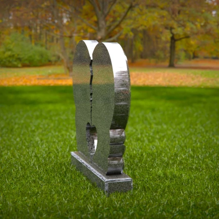 headstone near me featuring broken heart companion style for grave markers