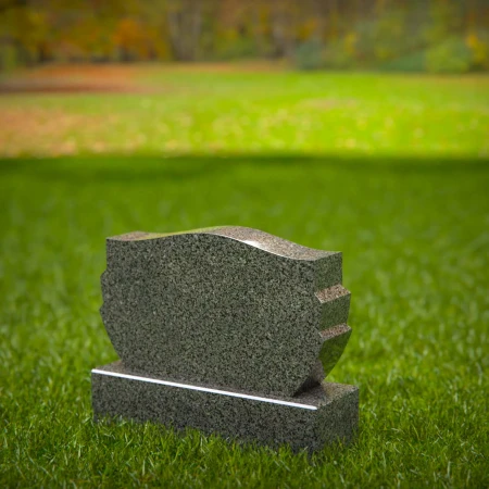 1940 - Elegant Curved-Top Memorial Headstone – Classic and Refined
