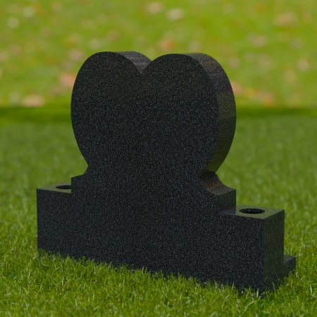 1716 - Lápida Conmemorativa en Forma de Corazón con Portafloreros Integrados