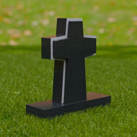 1688 - Classic Cross-Shaped Memorial Headstone – A Symbol of Faith and Remembrance