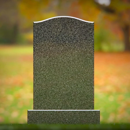 1772 - Elegant Upright Headstone with Natural Granite Finish