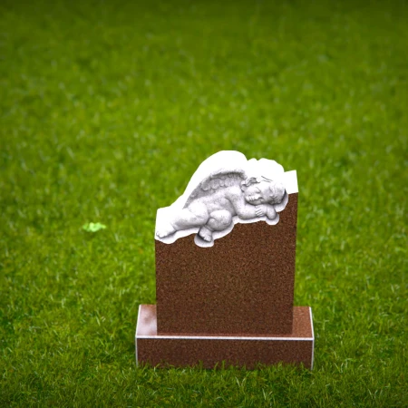 Calm sleep child memorials shaped with angelic kindness