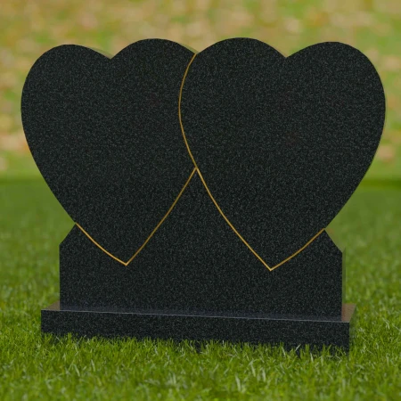 1707 - Doble Lápida Conmemorativa de Corazón para el Amor Eterno