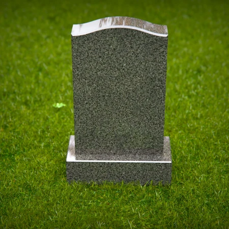 1772 - Elegant Upright Headstone with Natural Granite Finish