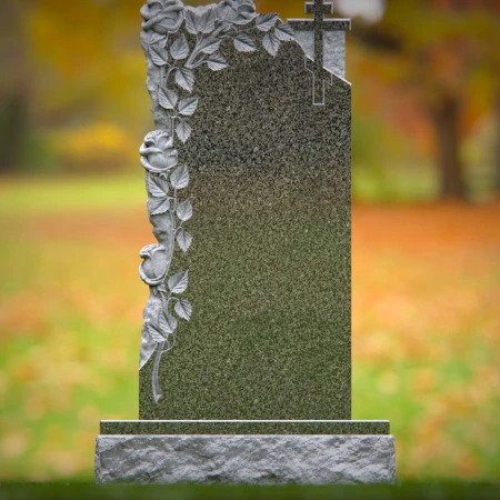 Each piece shaped by floral beauty and spiritual reverence in headstones
