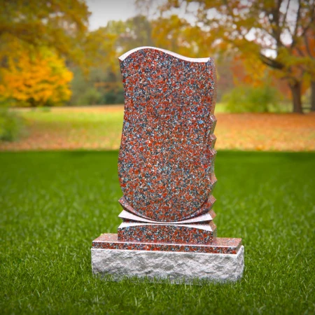 elegant headstone expressing harmony through curved form for headstones