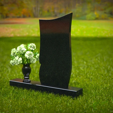 Modern granite headstones with curved elegance for refined memorials.