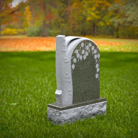Nature’s mourning tree becomes a focal point in these headstone near me