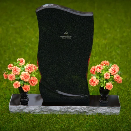 Modern elegant headstones with flower vases for lasting tribute.