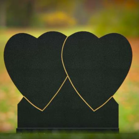 1707 - Doble Lápida Conmemorativa de Corazón para el Amor Eterno