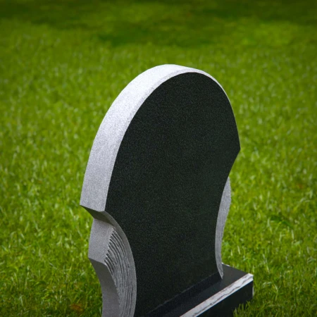 1868 - Classic Rounded Headstone with Smooth Finish and Sculpted Sides