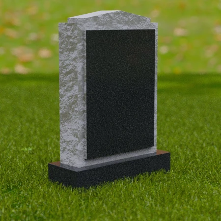 1691 - Rustikale Gedenkstele mit texturierten Kanten - Eine Hommage an die ewige Erinnerung