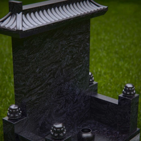 1900 - Traditionelles Denkmal mit Ziegeldach in ruhiger natürlicher Umgebung