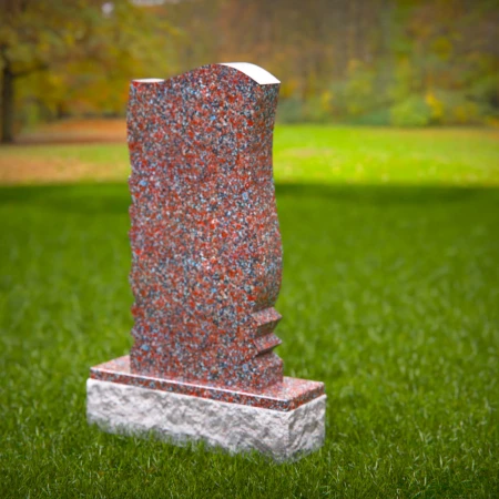 elegant headstone expressing harmony through curved form for headstones