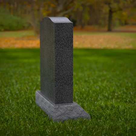 1917 - Upright Monument with Family Relief Carving in Peaceful Setting