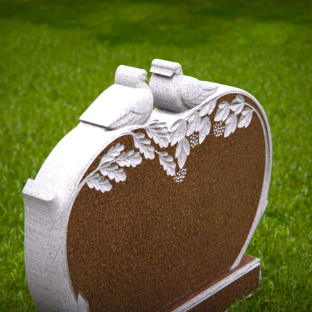 paired birds carved into granite for timeless remembrance for headstones