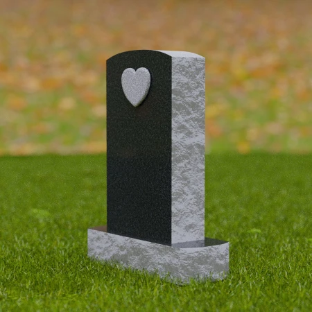 1684 - Eleganter Gedenkstein mit Herzsymbol - Eine Hommage an die ewige Liebe