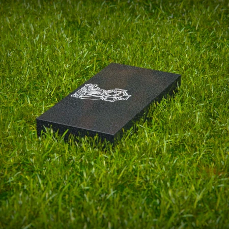 1639 - Christian Granite Flat Grave Marker with Jesus Engraving
